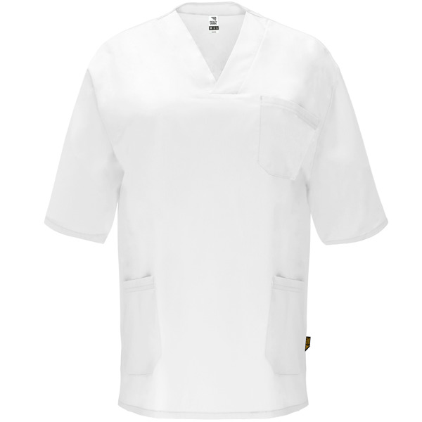 Μπλούζα εργασίας Roly Workwear Panacea 9098 σε λευκό χρώμα