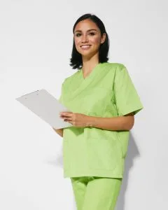 Μπλούζα εργασίας Roly Workwear Panacea 9098 σε φιστικί χρώμα