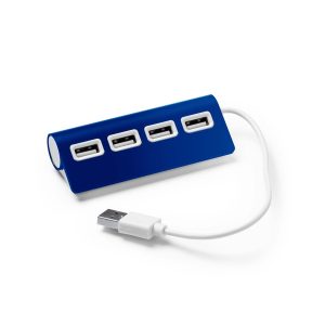 Διαφημιστικό USB hub PLERION 3033 σε ρουά χρώμα, με εκτύπωση λογοτύπου