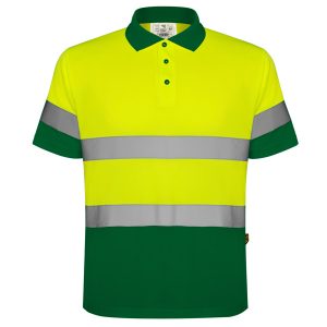 Μπλουζάκι υψηλής ορατότητας Roly Workwear Polaris 9302 σε πράσινο/κίτρινο φλούο χρώμα