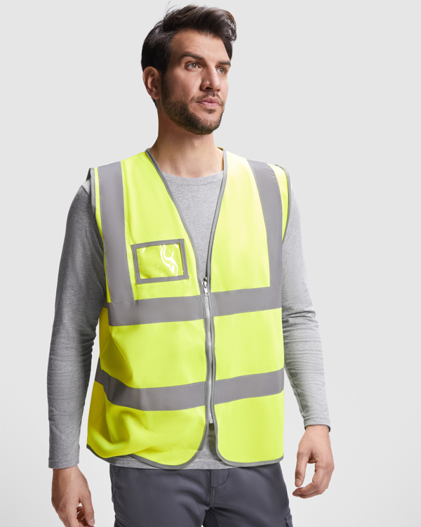 Γιλέκο υψηλής ορατότητας Roly Workwear Polux 9311 σε κίτρινο φλούο χρώμα