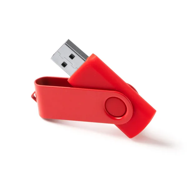 Διαφημιστικό USB μνήμη RIOT 4192 σε κόκκινο χρώμα, με εκτύπωση λογοτύπου