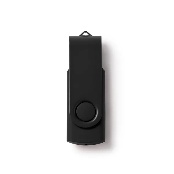 Διαφημιστικό USB μνήμη RIOT 4192 σε μαύρο χρώμα, με εκτύπωση λογοτύπου