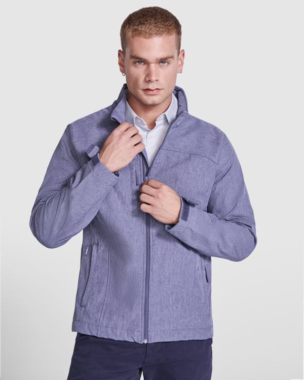 Μπουφάν softshell Roly Workwear Rudolph 6435 σε μπλε μελανζέ χρώμα
