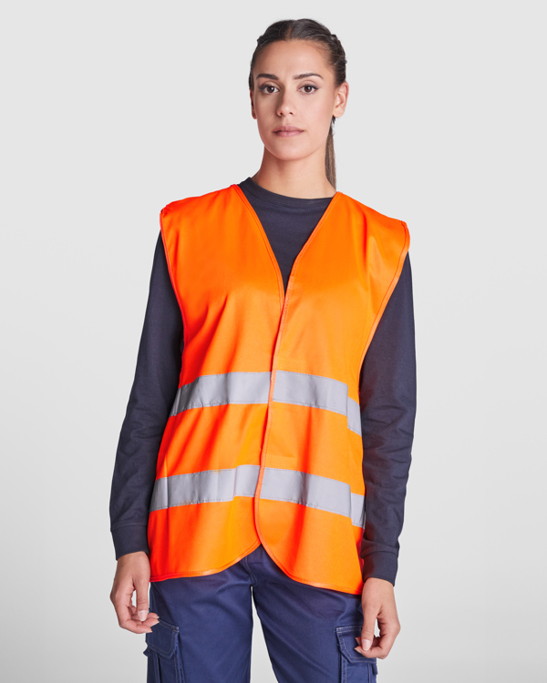 Γιλέκο υψηλής ορατότητας Roly Workwear Sirio 5063 σε πορτοκαλί φλούο χρώμα