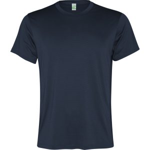 Αθλητικό τεχνικό μπλουζάκι Roly Sport Slam 0304 σε μπλε σκούρο χρώμα, με εκτύπωση λογοτύπου
