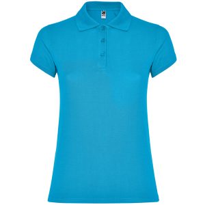 Διαφημιστικό γυναικείο πόλο μπλουζάκι Roly Star Woman 6634 σε τιρκουάζ χρώμα