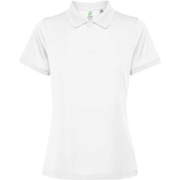 Αθλητικό αθλητικό παντελόνι Roly Sport Tormo Woman 0401 σε λευκό χρώμα, με εκτύπωση λογοτύπου