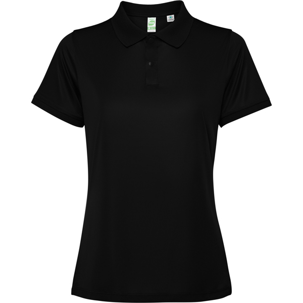Αθλητικό αθλητικό παντελόνι Roly Sport Tormo Woman 0401 σε μαύρο χρώμα, με εκτύπωση λογοτύπου