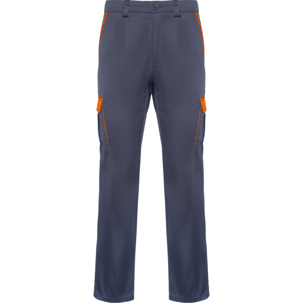 Παντελόνι εργασίας Roly Workwear Trooper 8408 σε μολυβί/πορτοκαλί χρώμα