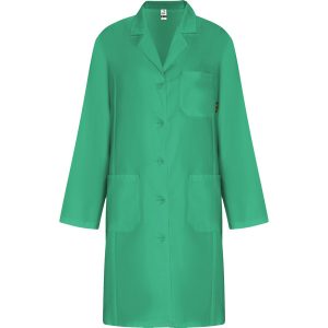 Γυναικεία ιατρική μπλούζα Roly Workwear Vaccine Woman 9093 σε πράσινο εργασίας χρώμα