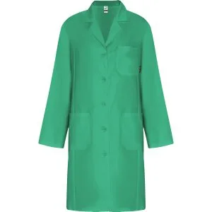 Γυναικεία ιατρική μπλούζα Roly Workwear Vaccine Woman 9093 σε πράσινο εργασίας χρώμα