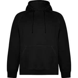 Διαφημιστικό Unisex φούτερ με φερμουάρ Roly Vinson 1074 σε μαύρο χρώμα