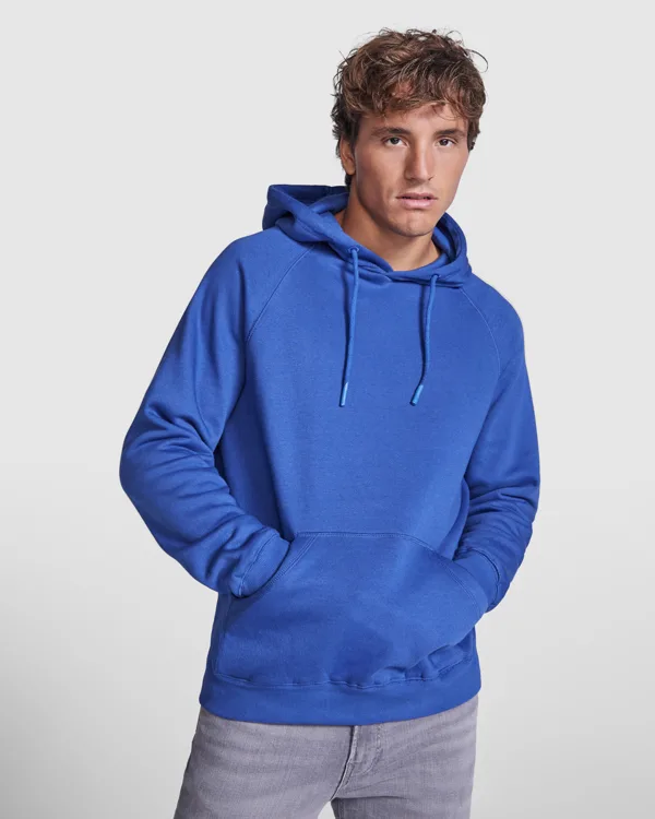 Διαφημιστικό Unisex φούτερ με φερμουάρ Roly Vinson 1074 σε ρουά χρώμα
