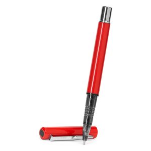 Διαφημιστικό στυλό rollerball YAMA 8021 σε κόκκινο χρώμα, με εκτύπωση λογοτύπου