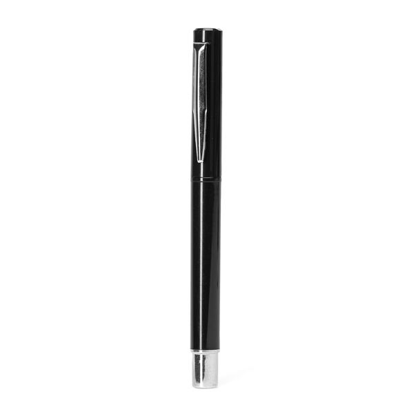 Διαφημιστικό στυλό rollerball YAMA 8021 σε μαύρο χρώμα, με εκτύπωση λογοτύπου