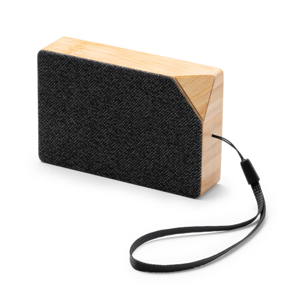 Διαφημιστικό ηχείο Bluetooth YUNKER 1552 σε φυσικό χρώμα, με εκτύπωση λογοτύπου